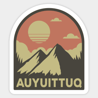 Auyuittuq national park mountains Sticker